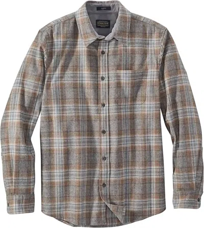 Pendleton Men's Lodge Shirt In Grey/tan/blue In Multi