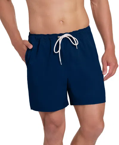 Pendleton Men's Pattern Reveal Performance 6" Swim Trunks In Dress Blues,banded Crown