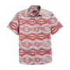 Pendleton Men's Shoreline Short Sleeve Shirt In Sunset Pass In Orange