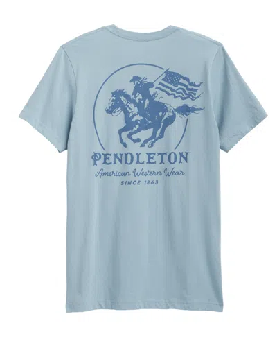 Pendleton Men's Short-sleeve Heritage Western Graphic T-shirt In Blue