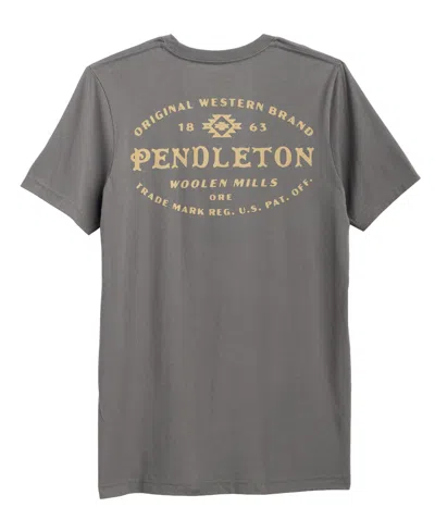 Pendleton Men's Short-sleeve Logo Graphic T-shirt In Gray