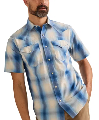 Pendleton Men's Short-sleeve Spread-collar Shirt In Blue