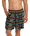 Pendleton Men's Printed 7" Packable Swim Trunk In Century Harding