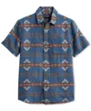 PENDLETON MEN'S UNBRUSHED CHAMOIS PRINTED SHORT SLEEVE BUTTON-FRONT SHIRT