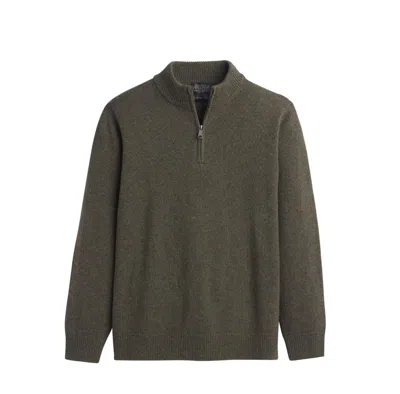 Pendleton Men's Wool Quarter Zip Sweater In Camo Heather In Multi