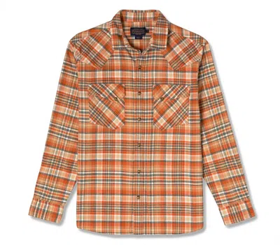 Pendleton Men's Wyatt Snap Shirt In Tan / Rust Plaid In Multi