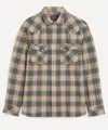 Pendleton Mens Wyatt Western Check Shirt In Blue