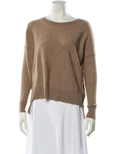 Pre-owned Pendleton Merino Wool Bateau Neckline Sweater In Brown