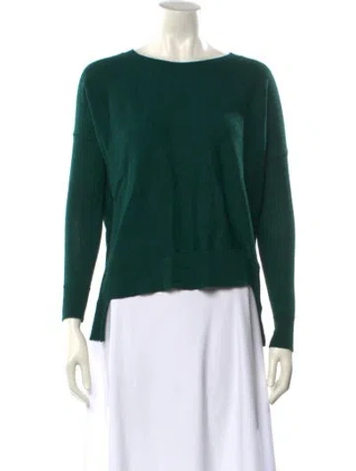 Pre-owned Pendleton Merino Wool Bateau Neckline Sweater In Green