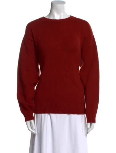 Pre-owned Pendleton Merino Wool Bateau Neckline Sweater In Red