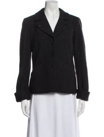 Pre-owned Pendleton Merino Wool Blazer In Gray