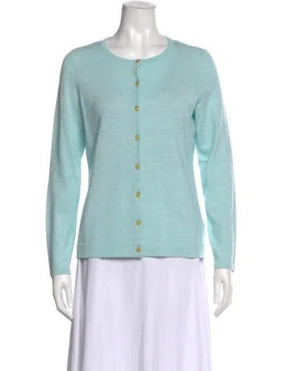 Pre-owned Pendleton Merino Wool Crew Neck Sweater In Blue