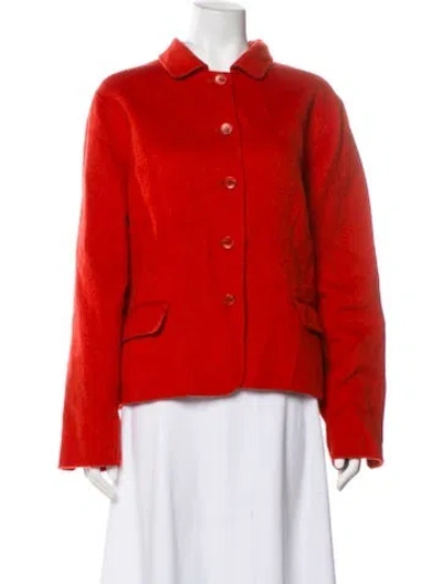 Pre-owned Pendleton Merino Wool Jacket In Orange