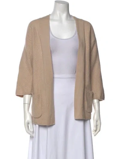 Pre-owned Pendleton Merino Wool Open Front Sweater In Neutral