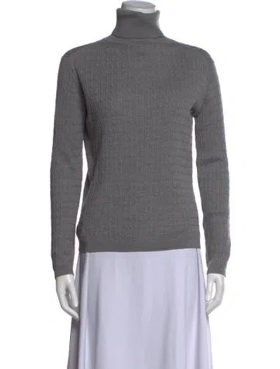 Pre-owned Pendleton Merino Wool Patterned Sweater In Gray