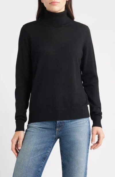 Pendleton Merino Wool Turtleneck Sweater In Black