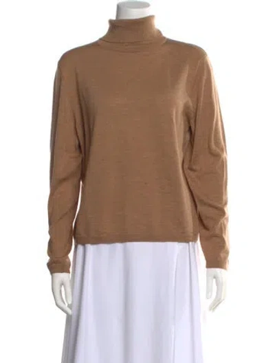 Pre-owned Pendleton Merino Wool Turtleneck Sweater In Brown