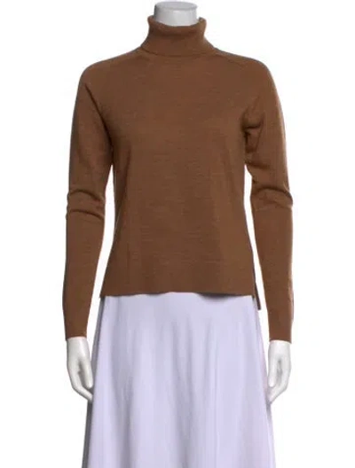Pre-owned Pendleton Merino Wool Turtleneck Sweater In Brown