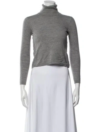 Pre-owned Pendleton Merino Wool Turtleneck Sweater In Gray