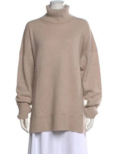 Pre-owned Pendleton Merino Wool Turtleneck Sweater In Neutrals