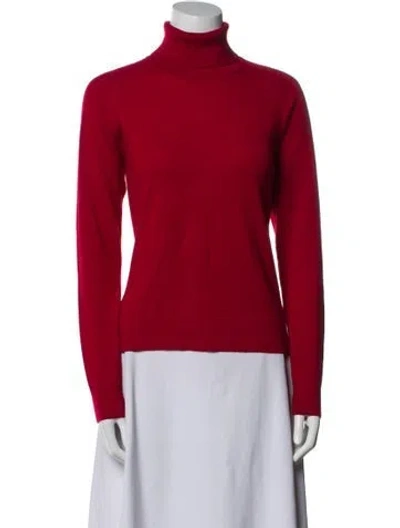 Pre-owned Pendleton Merino Wool Turtleneck Sweater In Red
