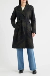 Pendleton Mirror Lake Jacquard Virgin Wool Trench Coat In Multi