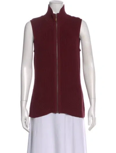 Pre-owned Pendleton Mock Neck Sweater In Burgundy