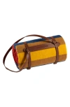 Pendleton National Park Stripe Throw Blanket & Carrier In Yellow