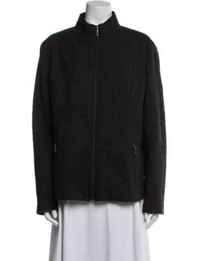 Pre-owned Pendleton Nylon Tweed Pattern Jacket In Black