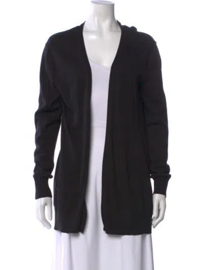 Pre-owned Pendleton Open Front Sweater In Black