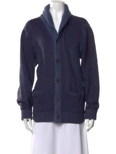 Pre-owned Pendleton Open Front Sweater In Purple