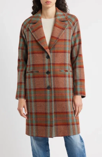 Pendleton Oregon Plaid Wool Overcoat In Multi