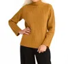 Pendleton Oversized Mockneck Pullover Sweater In Brown Sugar In Gold
