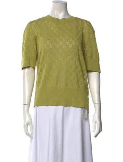 Pre-owned Pendleton Patterned Crew Neck Sweater In Green