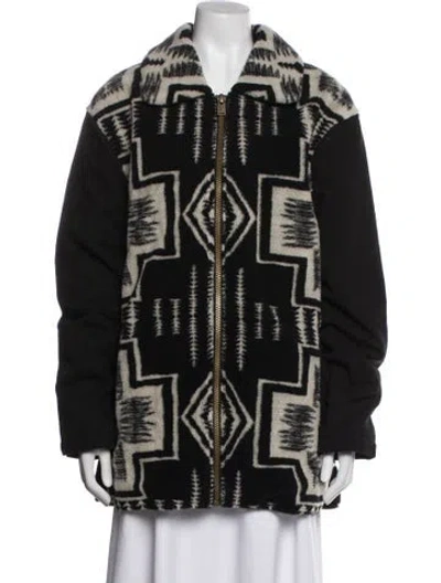 Pre-owned Pendleton Patterned Jacket In Black