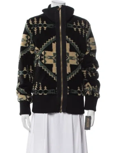 Pre-owned Pendleton Patterned Jacket In Black