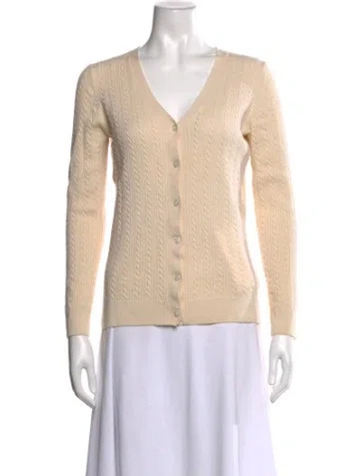 Pre-owned Pendleton Patterned V-neck Sweater In Neutrals
