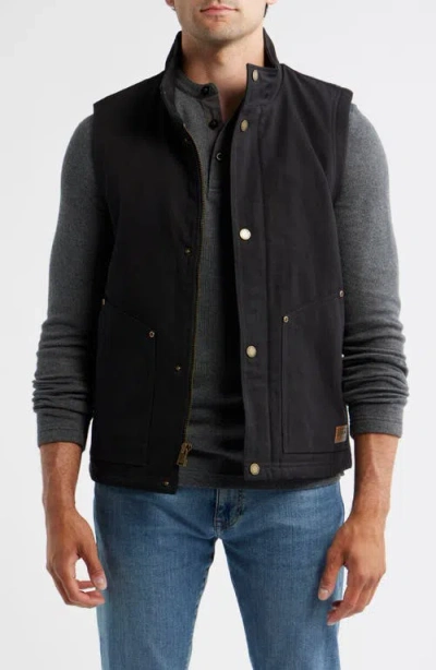 Pendleton Pine Grove Cotton Canvas Vest In Black