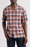 Pendleton Gateway Geo Print Short Sleeve Cotton Button-up Shirt In Multi