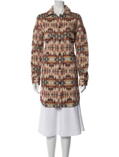Pre-owned Pendleton Plaid Print Coat In Multi