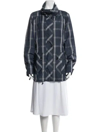 Pre-owned Pendleton Plaid Print Jacket In Blue