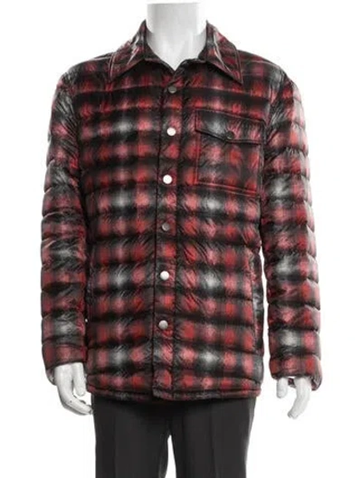 Pre-owned Pendleton Plaid Print Jacket In Red