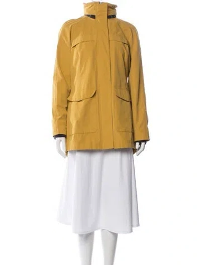Pre-owned Pendleton Plaid Print Utility Jacket In Yellow