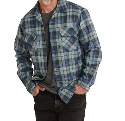 Pendleton Plaid Tall Board Shirt In Blue Original Surf Plaid