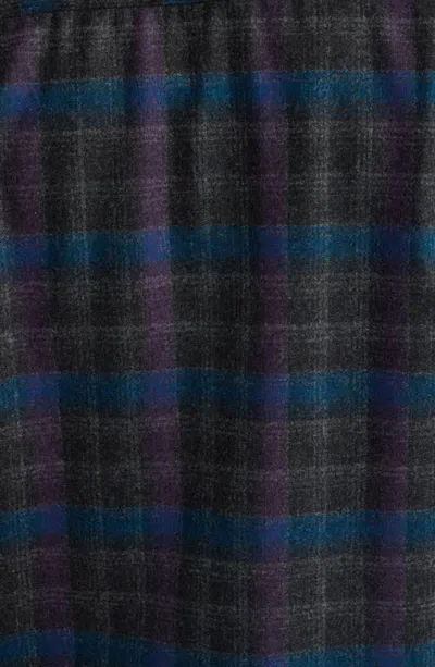Pendleton Plaid Wool Flannel Button-up Board Shirt In Black/purple Plaid