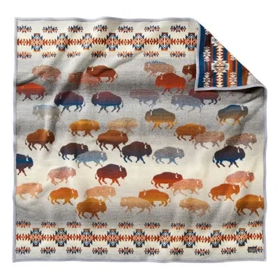 Pendleton Prairie Rush Grey Throw In Grey,cream