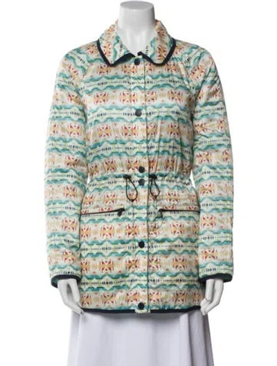 Pre-owned Pendleton Printed Coat In Blue