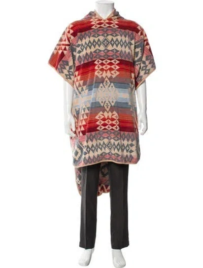 Pre-owned Pendleton Printed Mock Neck Pullover In Multi