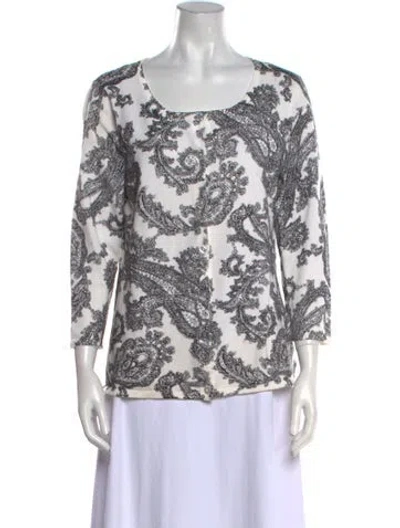 Pre-owned Pendleton Printed Scoop Neck Sweater In Multi