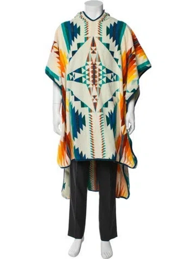 Pre-owned Pendleton Printed V-neck Pullover In Multicolor
